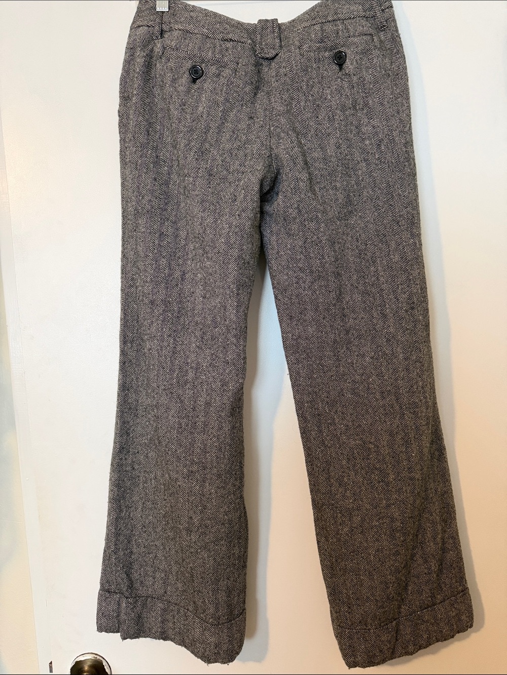 LOFT Women's Gray Herringbone Trousers - Picture 5 of 5